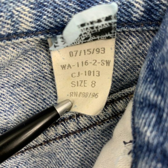 Vintage 1993 Calamity Jeans Stretch Skinny Jeans 8 - Picture 2 of 12